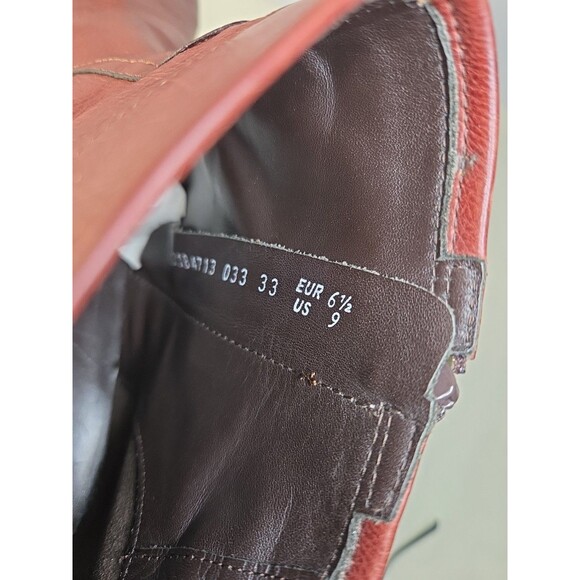 Mephisto Congac Brown Ankle Boots Sz 9 Leather Classic Side Zip Low Heel Buckle - Picture 6 of 12